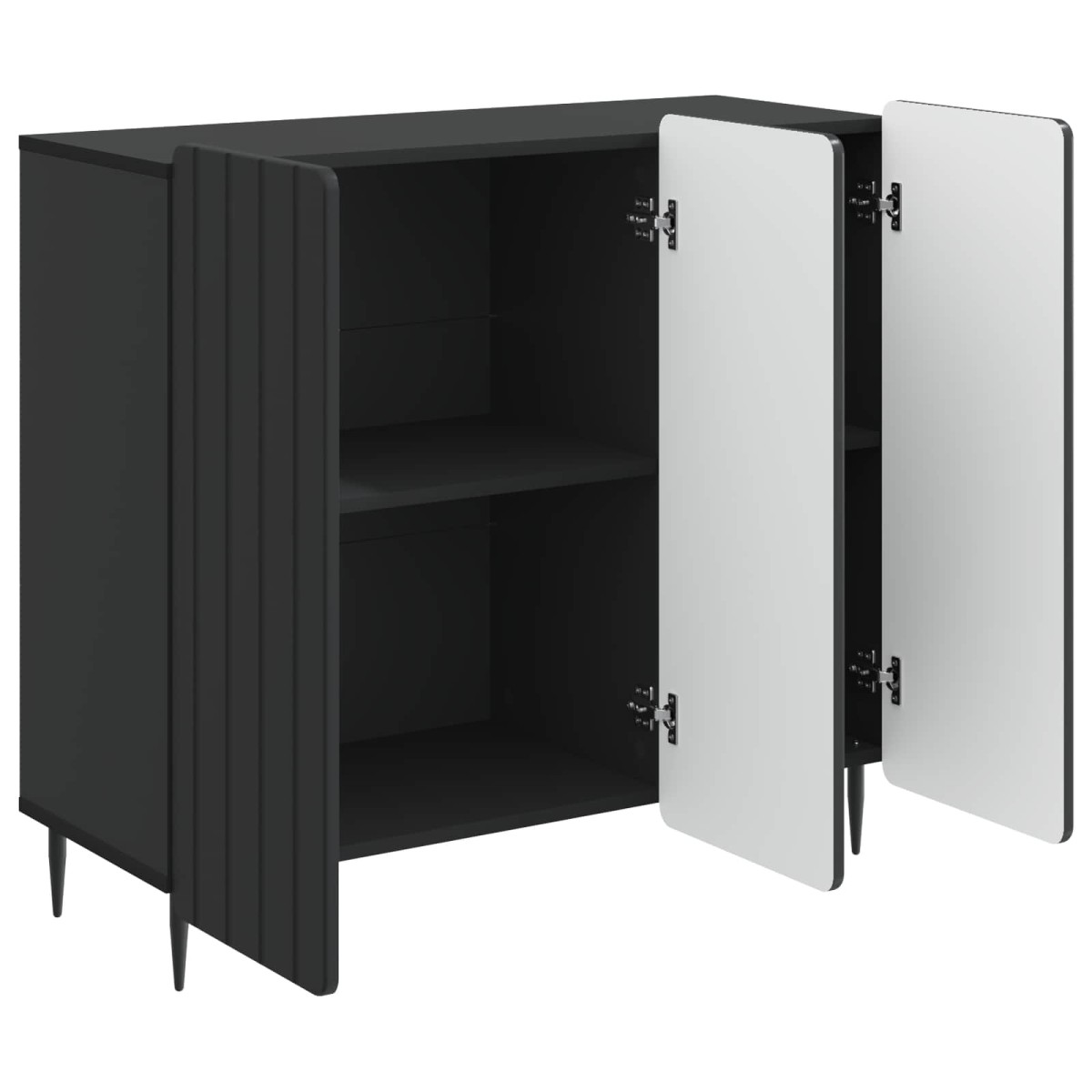 vidaXL Πλαϊνό γραφείο Μαύρο 89 x 34,5 x 82 εκ. Επεξεργασμένο Ξύλο