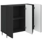 vidaXL Πλαϊνό γραφείο Μαύρο 89 x 34,5 x 82 εκ. Επεξεργασμένο Ξύλο