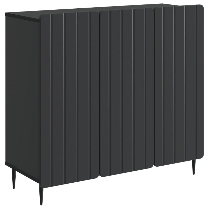 vidaXL Πλαϊνό γραφείο Μαύρο 89 x 34,5 x 82 εκ. Επεξεργασμένο Ξύλο