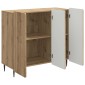 vidaXL Πλαϊνό γραφείο Artisan Δρυς 89 x 34,5 x 82 εκ.