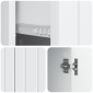 vidaXL Πλαϊνό γραφείο Λευκό 89 x 34,5 x 62 εκ. Επεξεργασμένο Ξύλο
