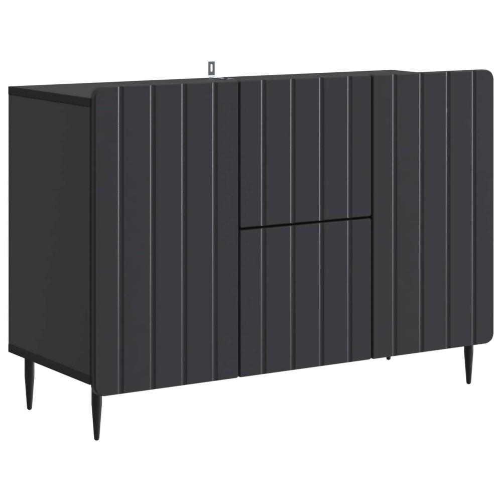 vidaXL Πλαϊνό γραφείο Μαύρο 89 x 34,5 x 62 εκ. Επεξεργασμένο Ξύλο