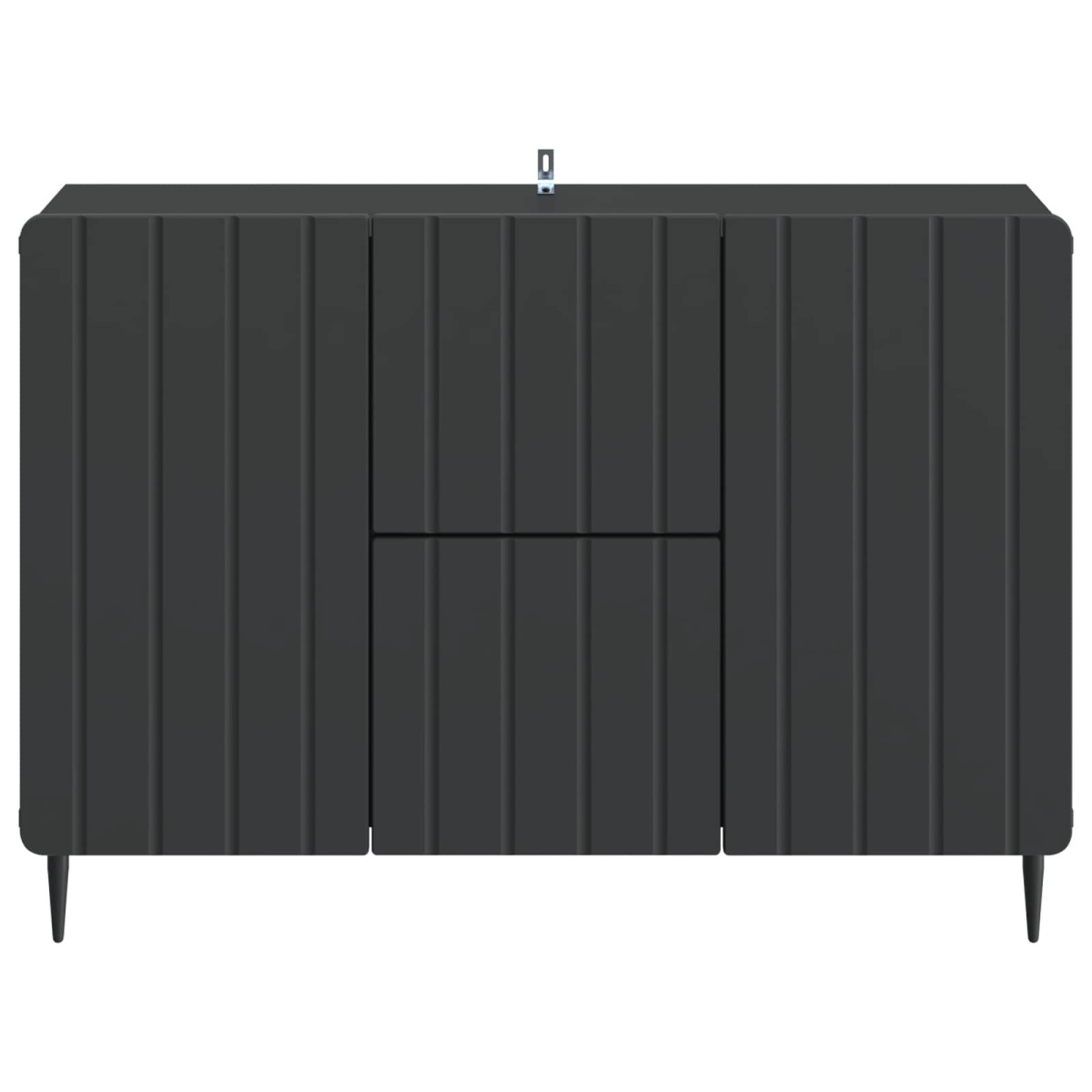 vidaXL Πλαϊνό γραφείο Μαύρο 89 x 34,5 x 62 εκ. Επεξεργασμένο Ξύλο