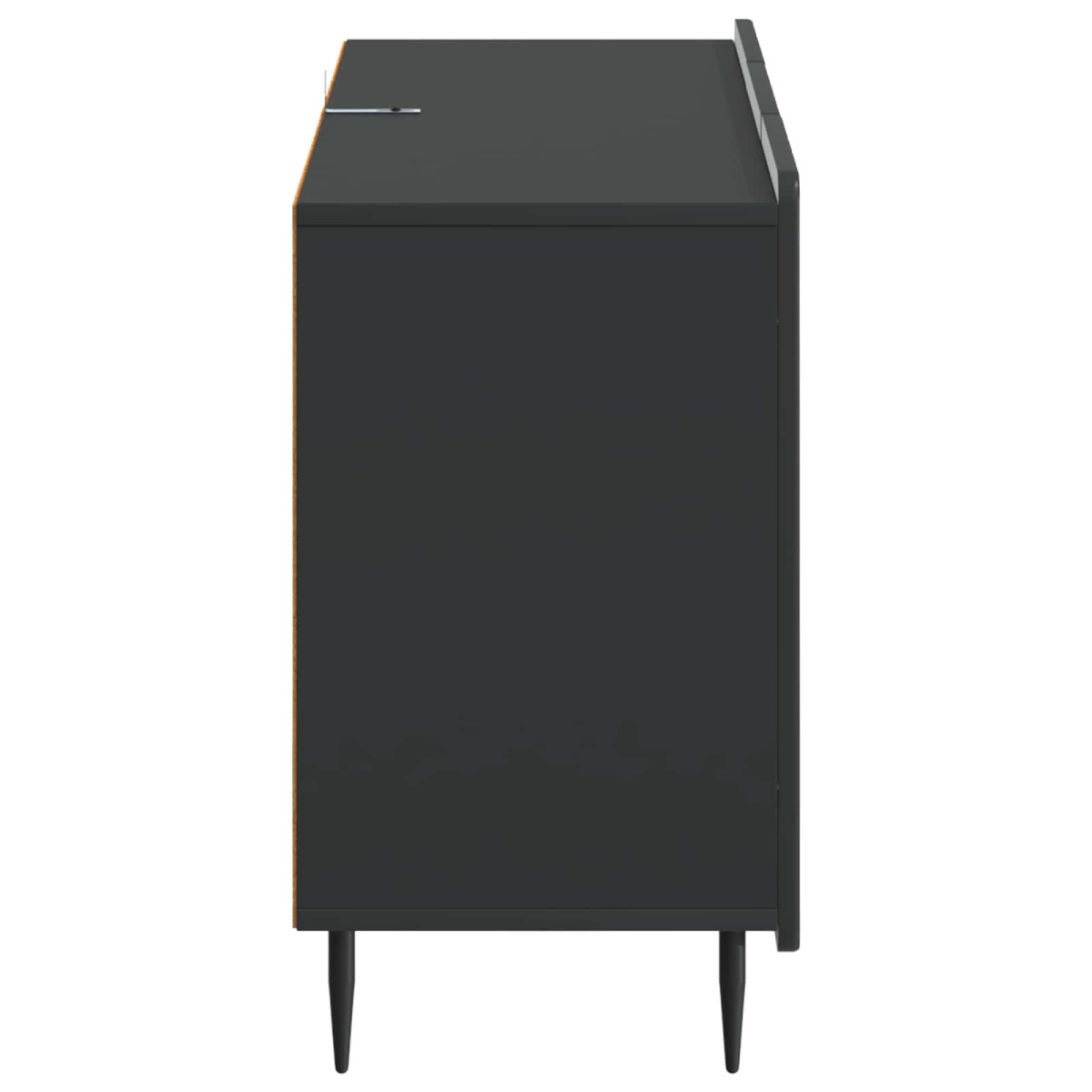vidaXL Πλαϊνό γραφείο Μαύρο 89 x 34,5 x 62 εκ. Επεξεργασμένο Ξύλο