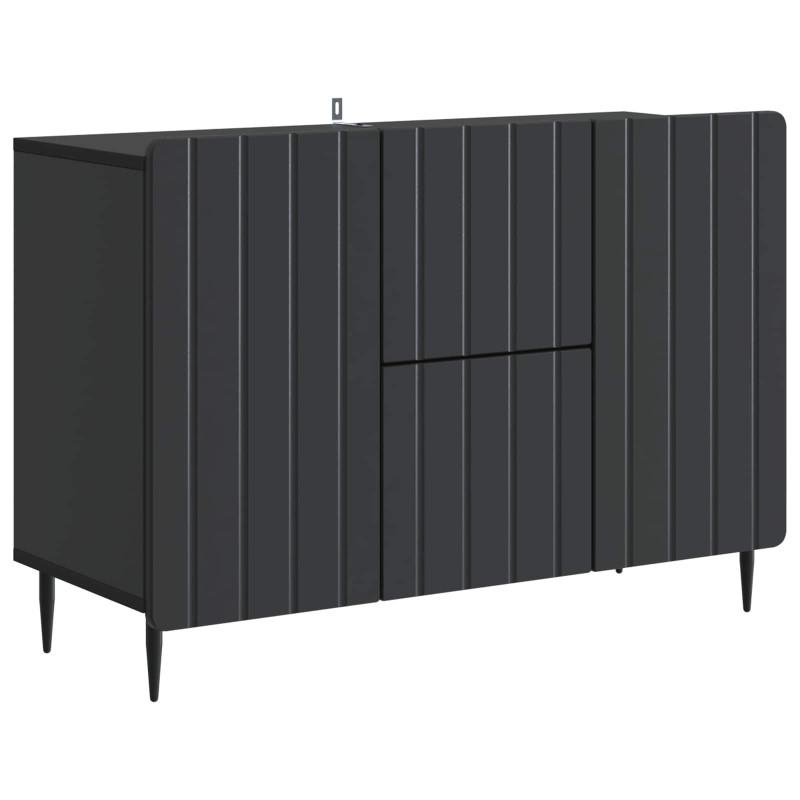 vidaXL Πλαϊνό γραφείο Μαύρο 89 x 34,5 x 62 εκ. Επεξεργασμένο Ξύλο