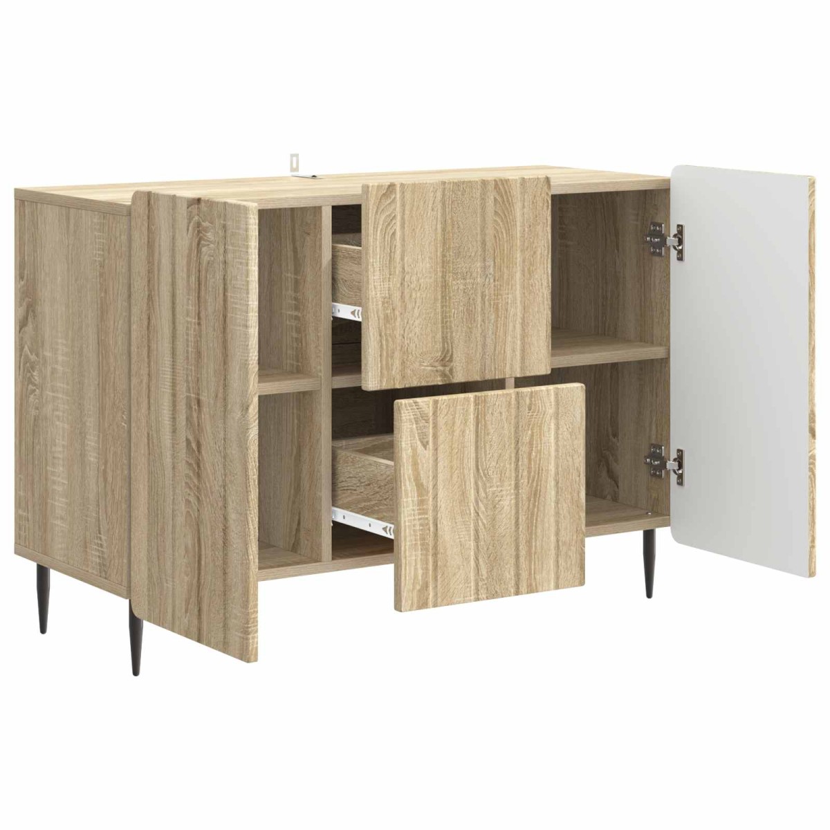 vidaXL Πλαϊνό γραφείο με συρτάρι Sonoma Δρυς 89 x 34,5 x 62 εκ.