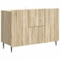 vidaXL Πλαϊνό γραφείο με συρτάρι Sonoma Δρυς 89 x 34,5 x 62 εκ.