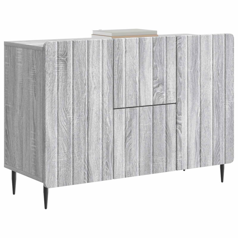 vidaXL Πλαϊνό γραφείο με συρτάρι Γκρι Sonoma 89 x 34,5 x 62 εκ.