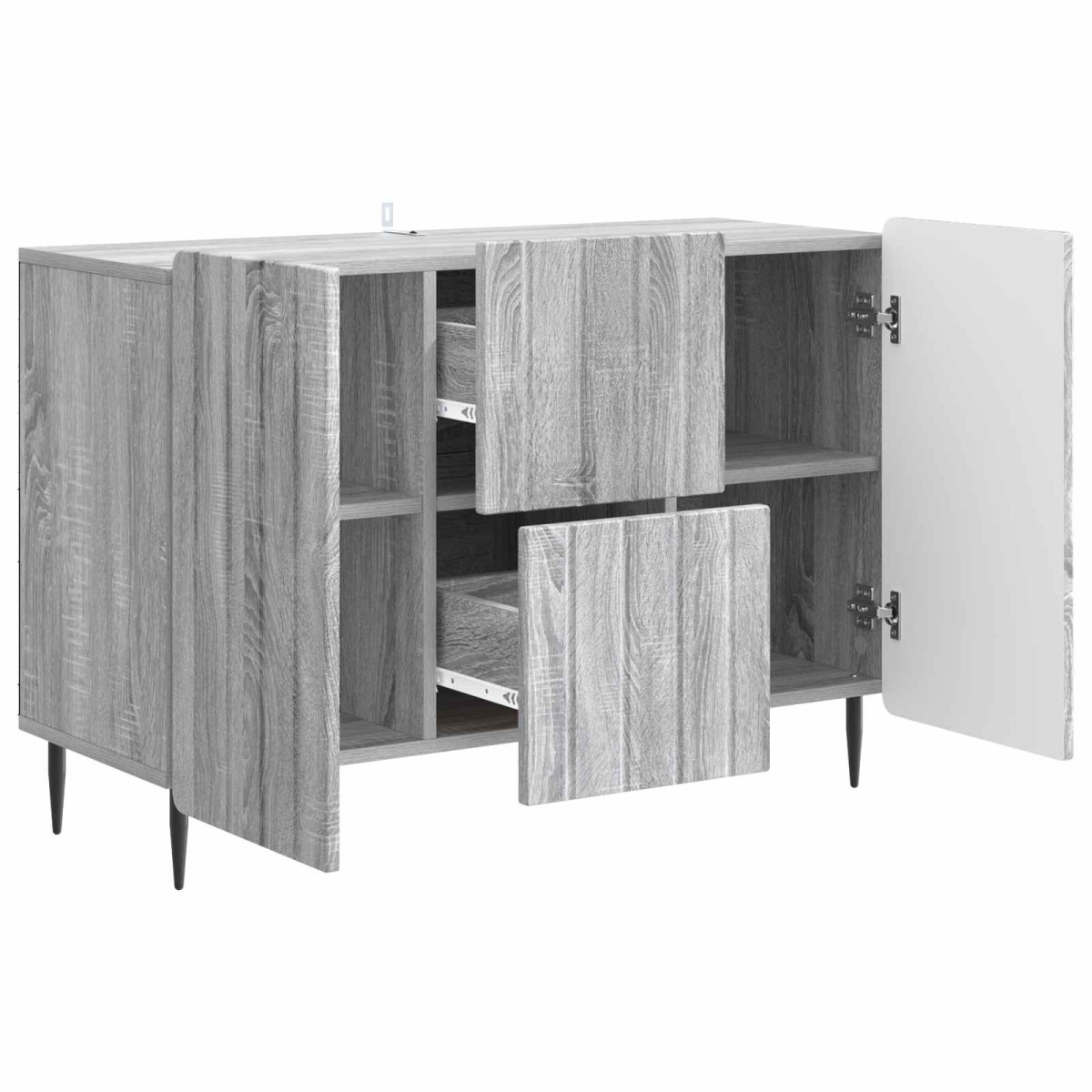 vidaXL Πλαϊνό γραφείο με συρτάρι Γκρι Sonoma 89 x 34,5 x 62 εκ.
