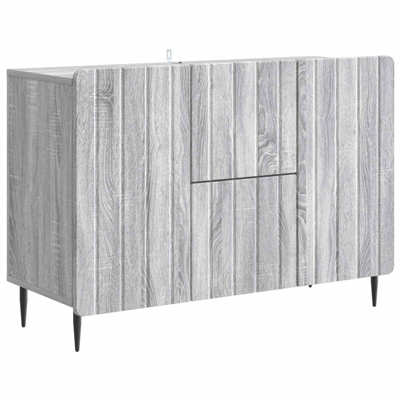 vidaXL Πλαϊνό γραφείο με συρτάρι Γκρι Sonoma 89 x 34,5 x 62 εκ.