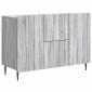 vidaXL Πλαϊνό γραφείο με συρτάρι Γκρι Sonoma 89 x 34,5 x 62 εκ.