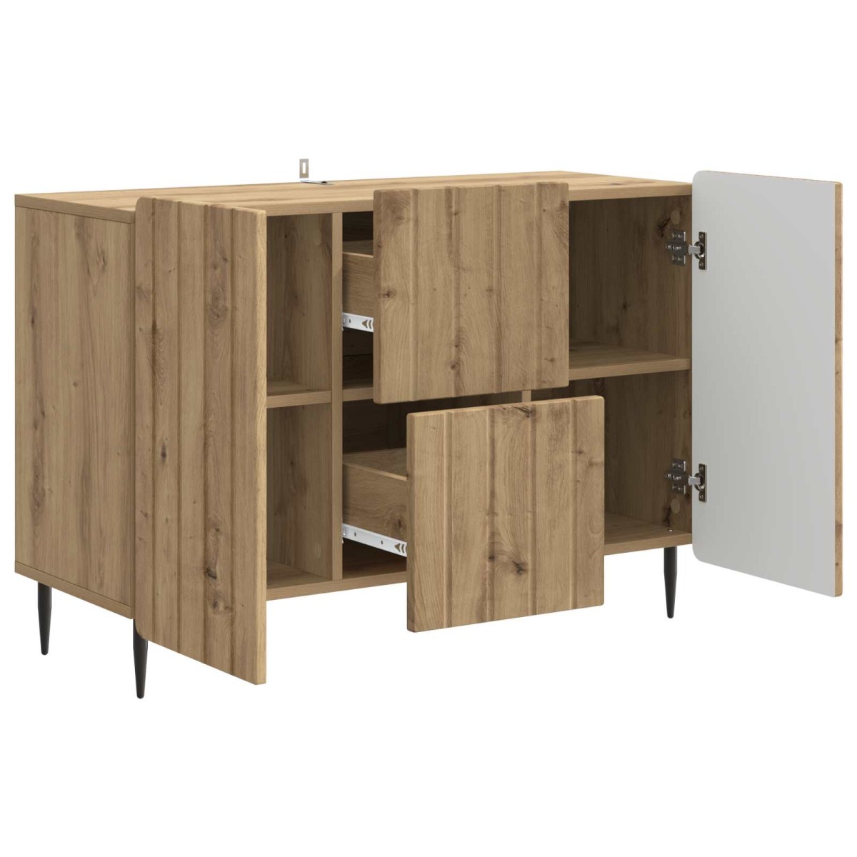vidaXL Πλαϊνό γραφείο Artisan Δρυς 89 x 34,5 x 62 εκ.