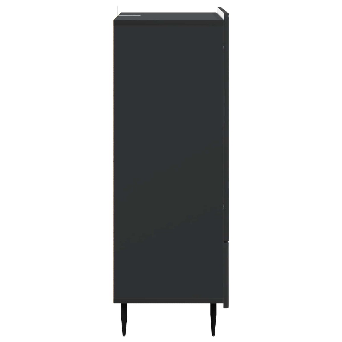 vidaXL Πλαϊνό γραφείο Μαύρο 66 x 34,5 x 97 εκ. Επεξεργασμένο Ξύλο