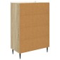 vidaXL Πλαϊνό γραφείο με συρτάρι Sonoma Δρυς 66 x 34,5 x 97 εκ.