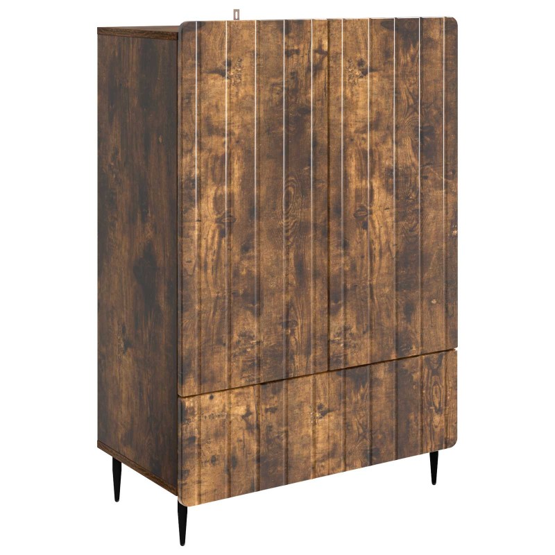 vidaXL Πλαϊνό γραφείο Καπνισμένο Ξύλο Δρυός 66 x 34,5 x 97 εκ.