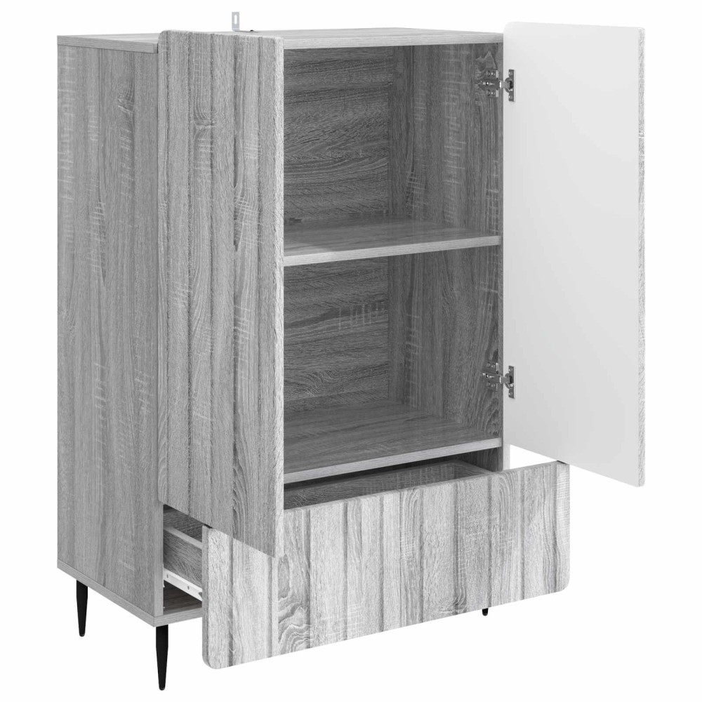 vidaXL Πλαϊνό γραφείο με συρτάρι Γκρι Sonoma 66 x 34,5 x 97 εκ.