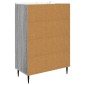vidaXL Πλαϊνό γραφείο με συρτάρι Γκρι Sonoma 66 x 34,5 x 97 εκ.