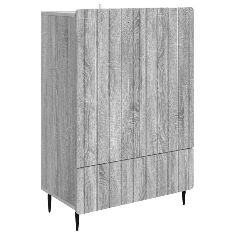 vidaXL Πλαϊνό γραφείο με συρτάρι Γκρι Sonoma 66 x 34,5 x 97 εκ.