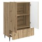 vidaXL Πλαϊνό γραφείο Artisan Δρυς 66 x 34,5 x 97 εκ.