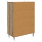vidaXL Πλαϊνό γραφείο Artisan Δρυς 66 x 34,5 x 97 εκ.