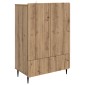 vidaXL Πλαϊνό γραφείο Artisan Δρυς 66 x 34,5 x 97 εκ.
