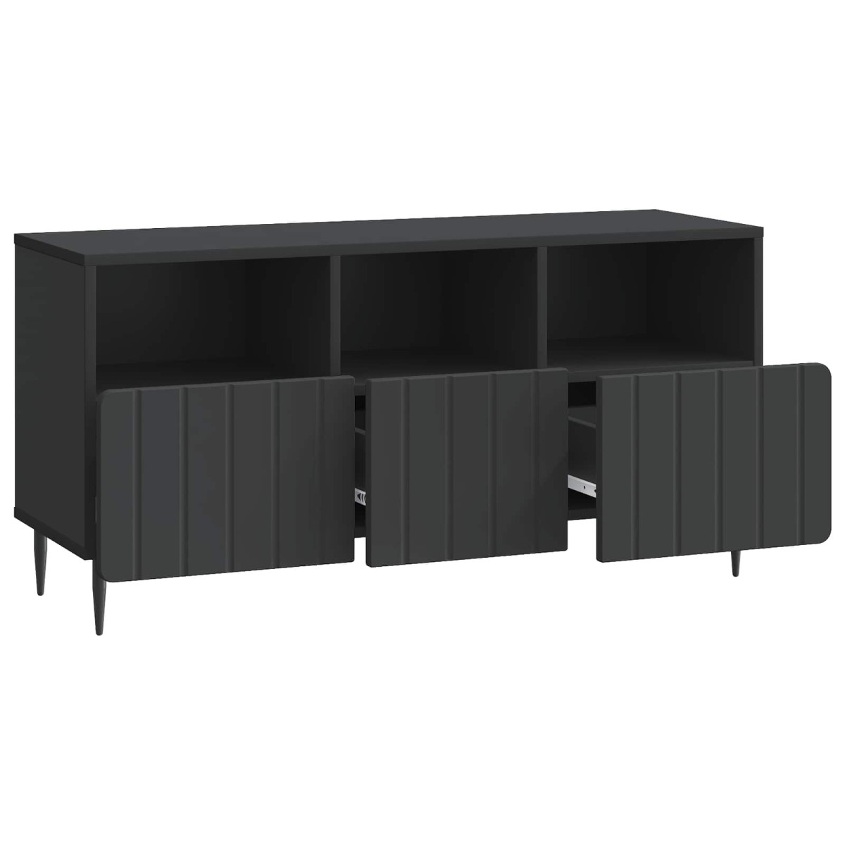 vidaXL Ντουλάπι TV Μαύρο 102 x 34,5 x 50 εκ. Επεξεργασμένο Ξύλο