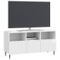 vidaXL Ντουλάπι TV με συρτάρι Γυαλιστερό Λευκό 102 x 34,5 x 50 εκ.