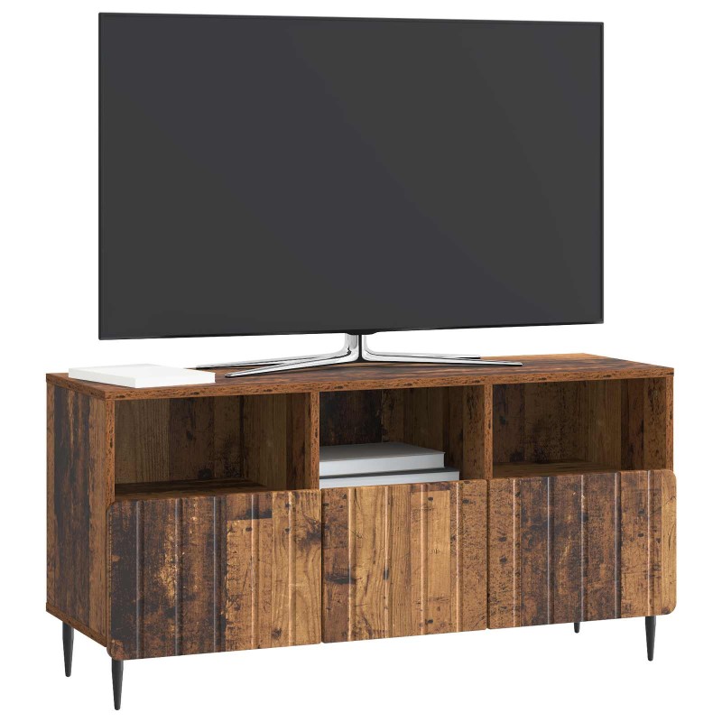 vidaXL Ντουλάπι TV με συρτάρι Παλαιωμένο ξύλο 102 x 34,5 x 50 εκ.