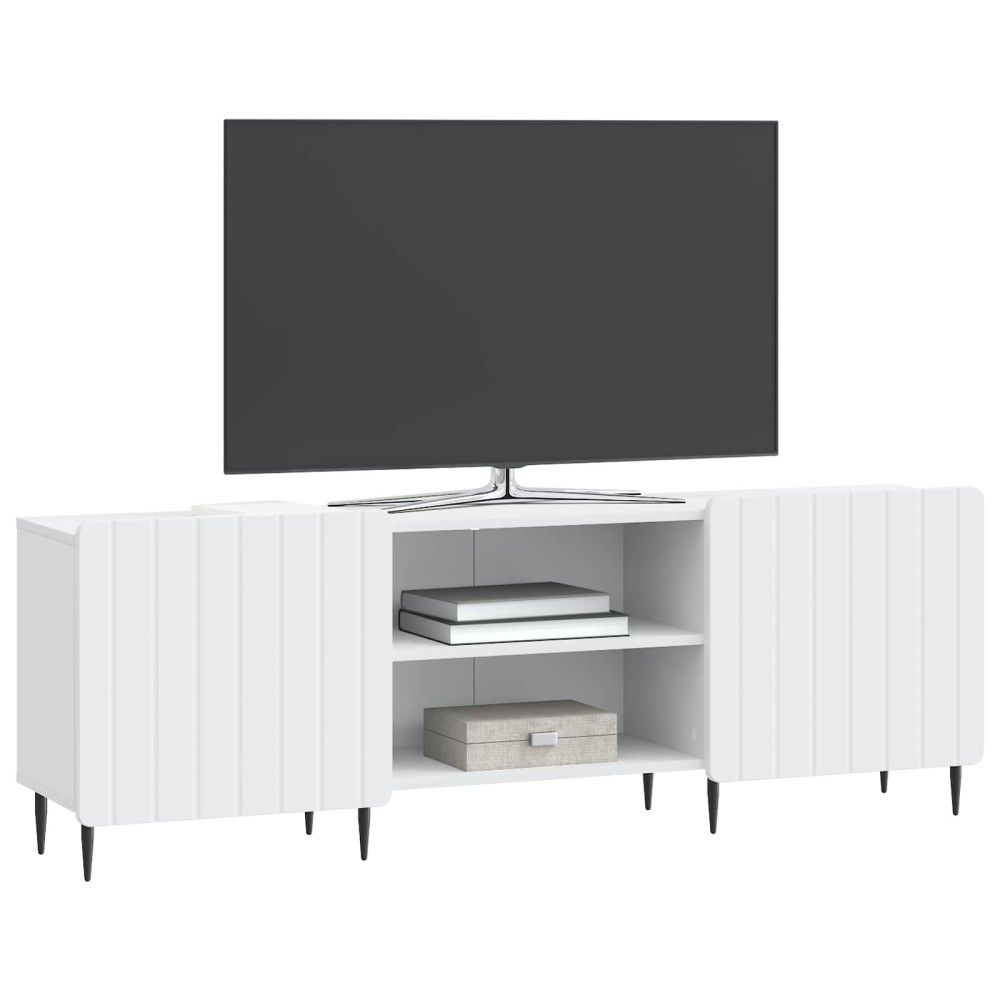 vidaXL Ντουλάπι TV Λευκό 150 x 31 x 52 εκ. Επεξεργασμένο Ξύλο