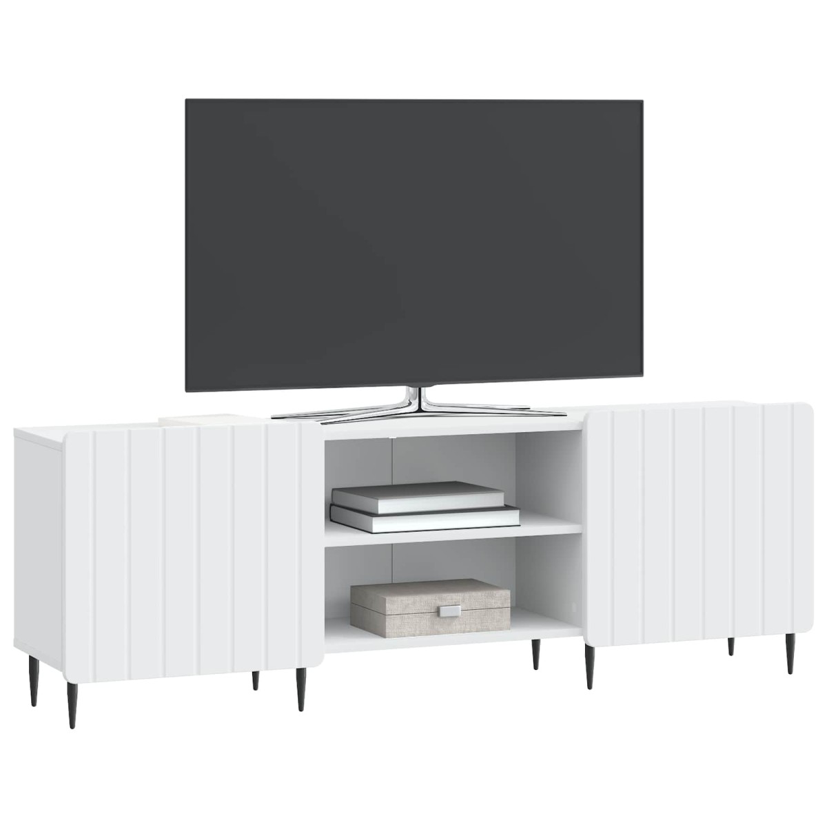 vidaXL Ντουλάπι TV Λευκό 150 x 31 x 52 εκ. Επεξεργασμένο Ξύλο