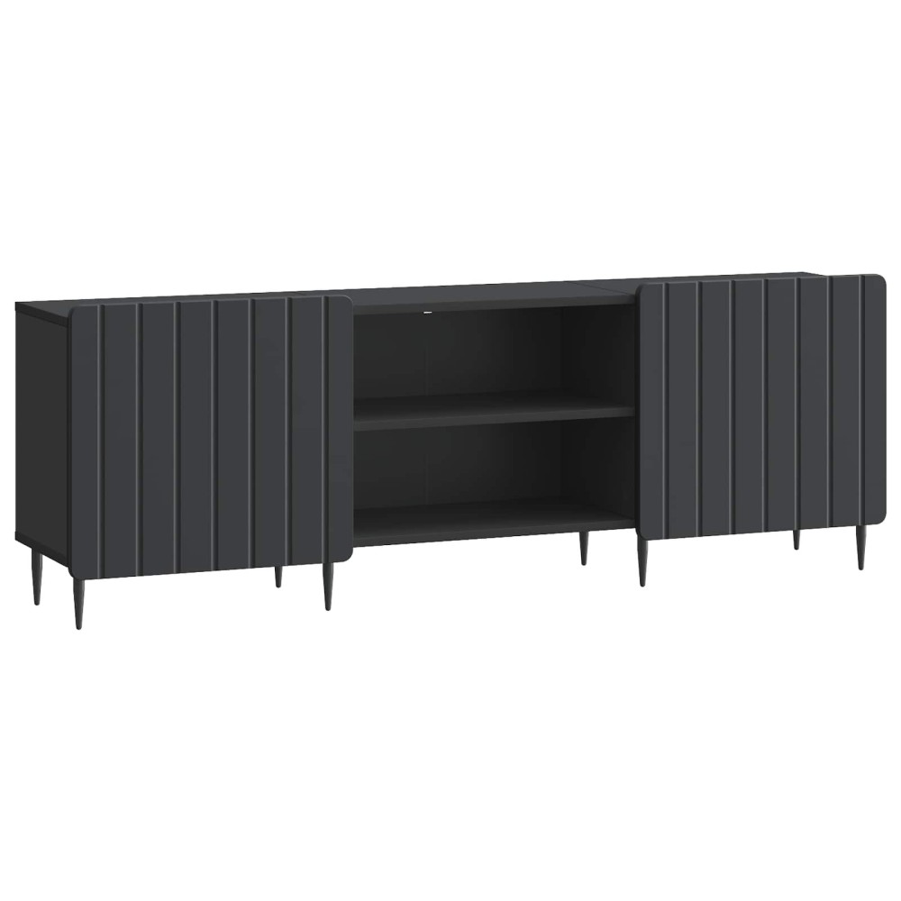 vidaXL Ντουλάπι TV Μαύρο 150 x 31 x 52 εκ. Επεξεργασμένο Ξύλο