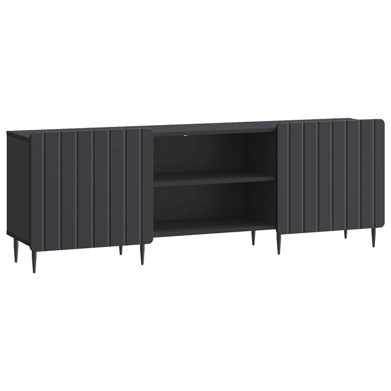 vidaXL Ντουλάπι TV Μαύρο 150 x 31 x 52 εκ. Επεξεργασμένο Ξύλο
