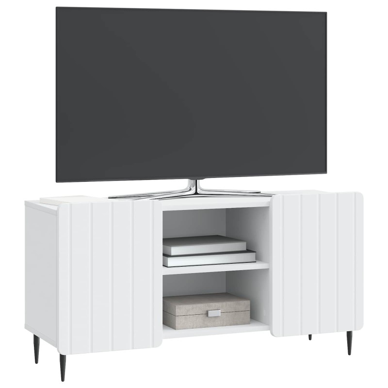vidaXL Ντουλάπι TV Λευκό 102 x 34,5 x 52 εκ Επεξεργασμένο Ξύλο