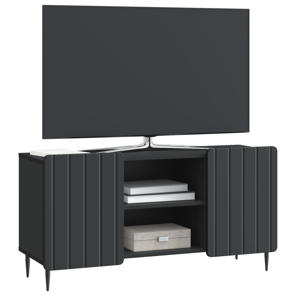 vidaXL Ντουλάπι TV Μαύρο 102 x 34,5 x 52 εκ Επεξεργασμένο Ξύλο