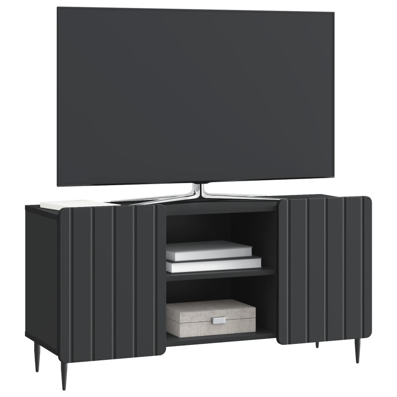 vidaXL Ντουλάπι TV Μαύρο 102 x 34,5 x 52 εκ Επεξεργασμένο Ξύλο