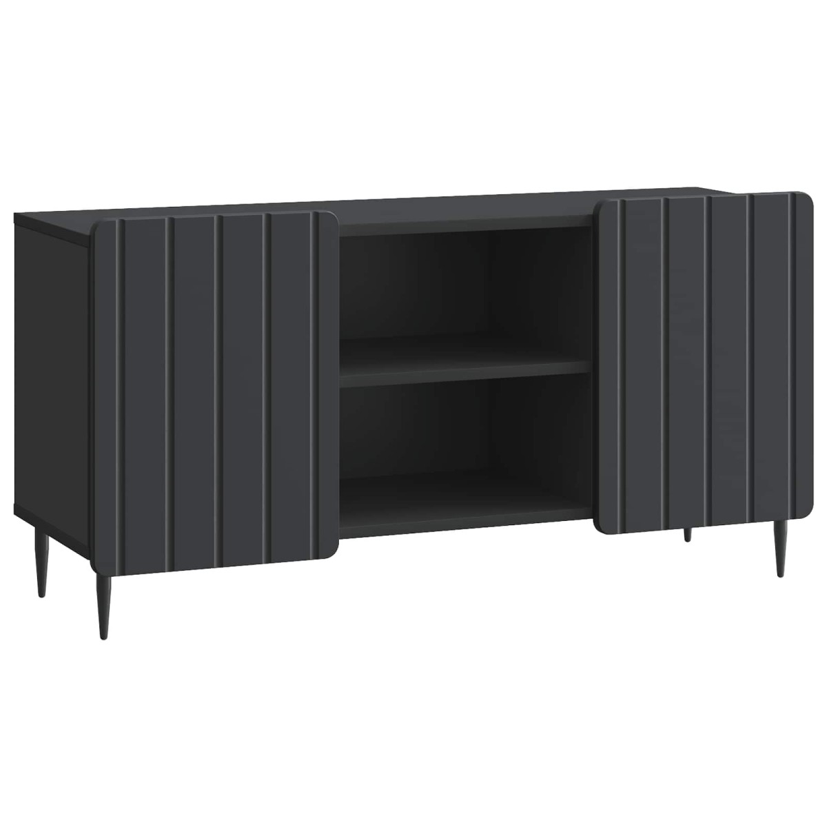 vidaXL Ντουλάπι TV Μαύρο 102 x 34,5 x 52 εκ Επεξεργασμένο Ξύλο