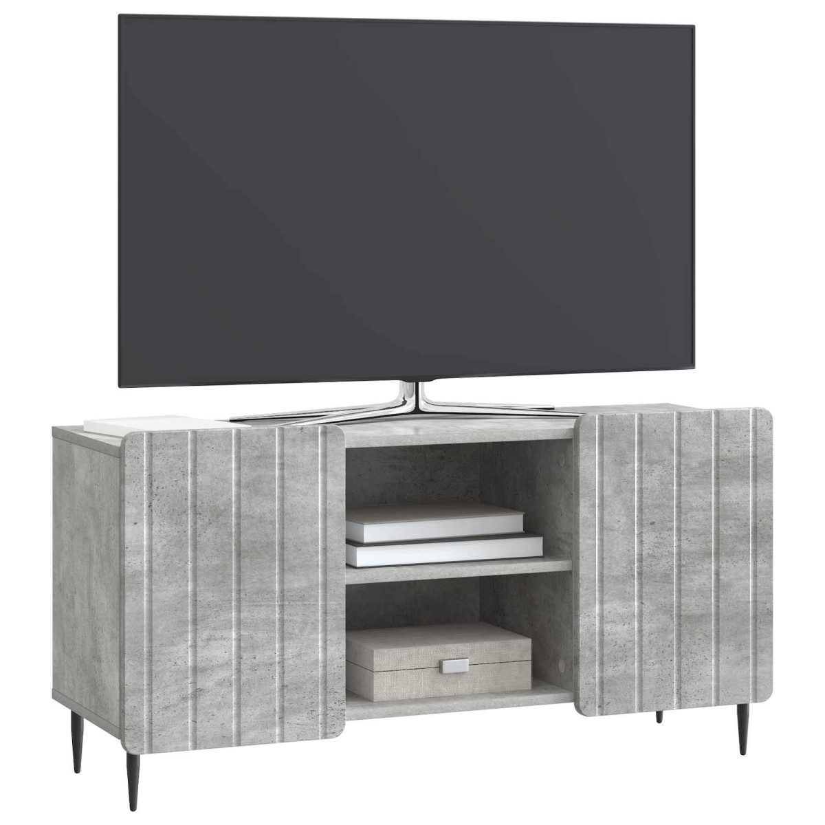 vidaXL Ντουλάπι TV Γκρι Σκυροδέματος 102 x 34,5 x 52 εκ