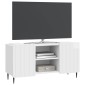 vidaXL Ντουλάπι TV Γυαλιστερό Λευκό 102 x 34,5 x 52 εκ