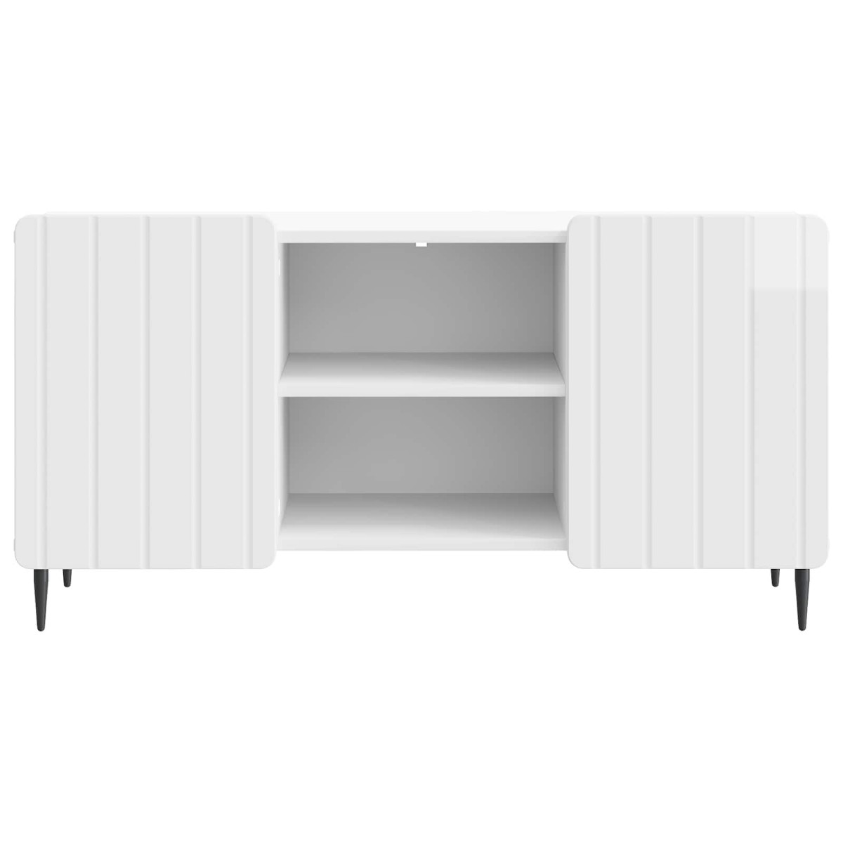 vidaXL Ντουλάπι TV Γυαλιστερό Λευκό 102 x 34,5 x 52 εκ
