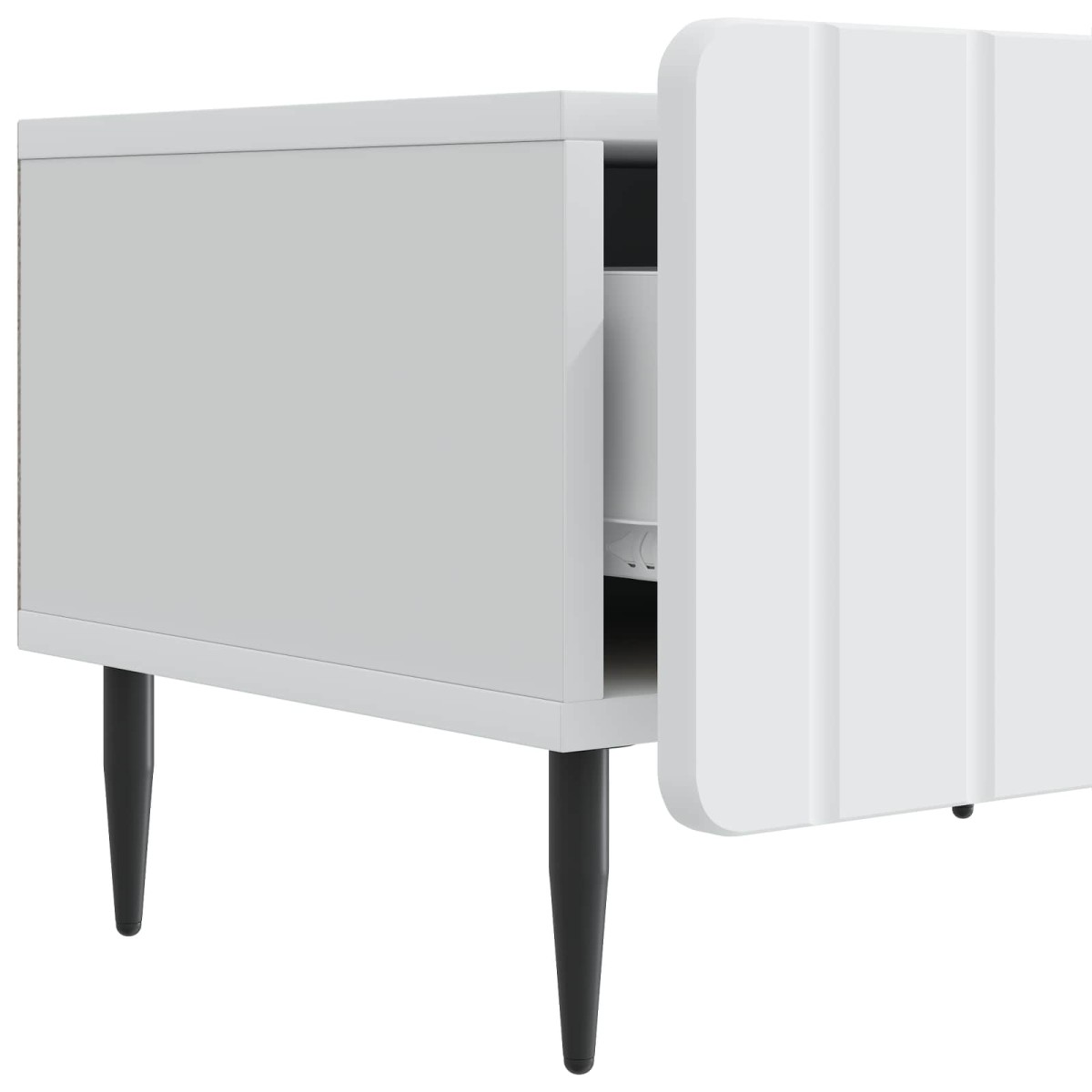 vidaXL Ντουλάπι TV Λευκό 147 x 34,5 x 32 εκ Επεξεργασμένο Ξύλο