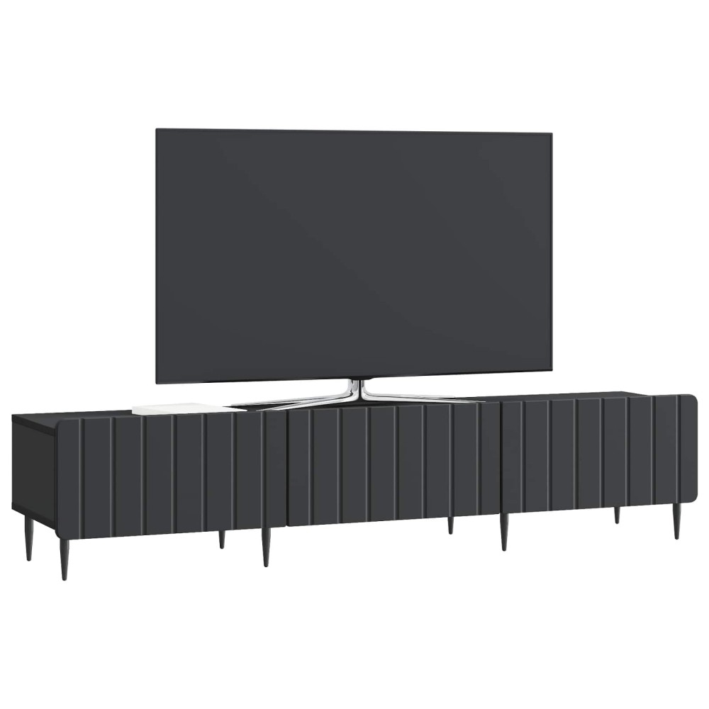 vidaXL Ντουλάπι TV Μαύρο 147 x 34,5 x 32 εκ Επεξεργασμένο Ξύλο