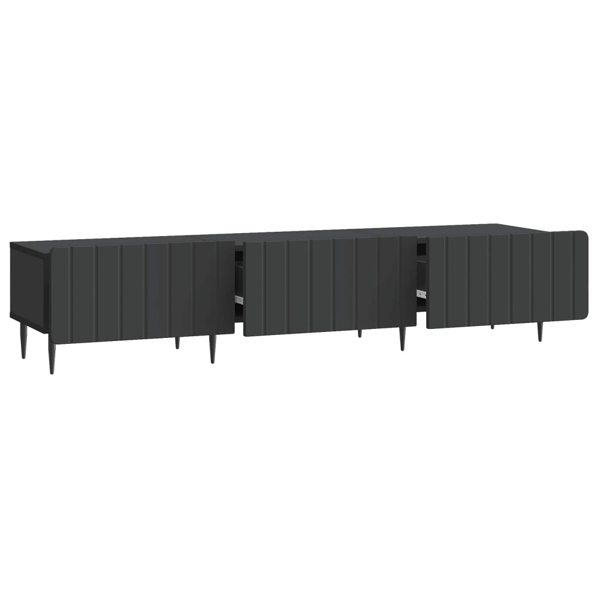 vidaXL Ντουλάπι TV Μαύρο 147 x 34,5 x 32 εκ Επεξεργασμένο Ξύλο
