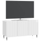 vidaXL Ντουλάπι TV Γυαλιστερό Λευκό 99 x 34,5 x 52 cm