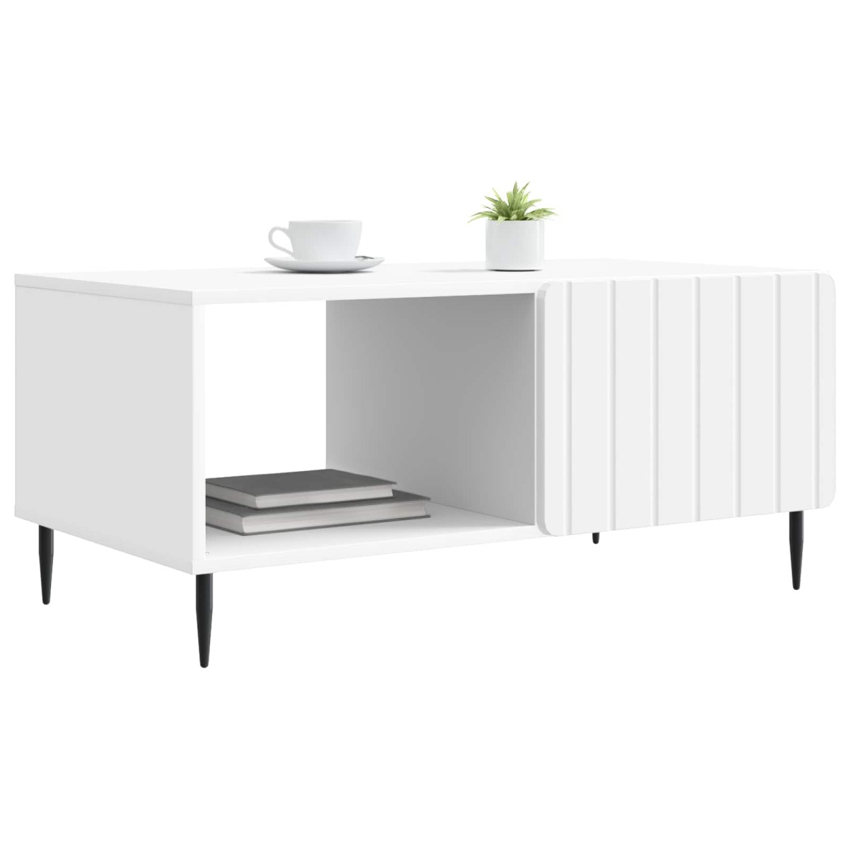 vidaXL Τραπεζάκι σαλονιού Λευκό 90 x 50 x 40 cm Επεξεργασμένο Ξύλο