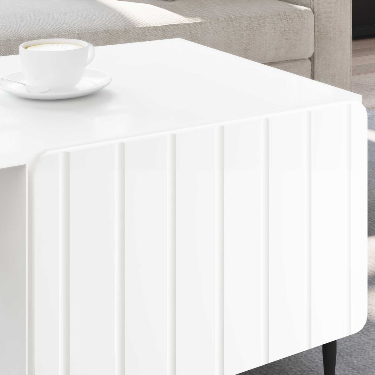 vidaXL Τραπεζάκι σαλονιού Λευκό 90 x 50 x 40 cm Επεξεργασμένο Ξύλο