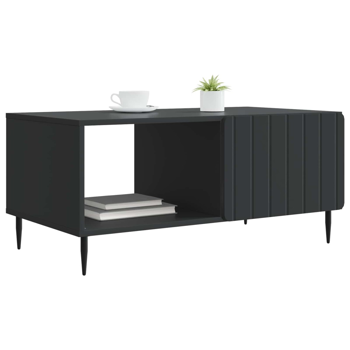 vidaXL Τραπεζάκι σαλονιού Μαύρο 90 x 50 x 40 cm Επεξεργασμένο Ξύλο