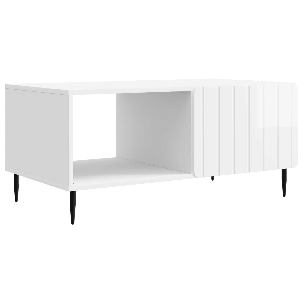 vidaXL Τραπεζάκι σαλονιού Γυαλιστερό Λευκό 90 x 50 x 40 cm