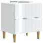 vidaXL Κομοδίνο με συρτάρι Λευκό 43 x 34,5 x 48 εκ Επεξεργασμένο Ξύλο