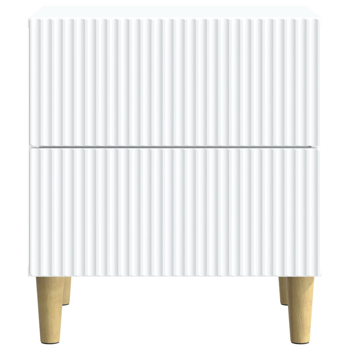 vidaXL Κομοδίνο με συρτάρι Λευκό 43 x 34,5 x 48 εκ Επεξεργασμένο Ξύλο