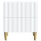 vidaXL Κομοδίνο με συρτάρι Λευκό 43 x 34,5 x 48 εκ Επεξεργασμένο Ξύλο